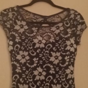 Navy blue lace dress